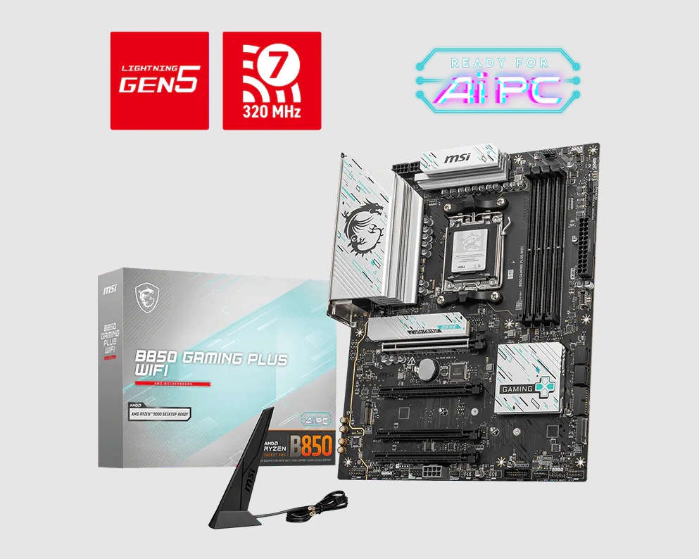 微星 B850 GAMING PLUS WIFI(ATX/3+2年保)