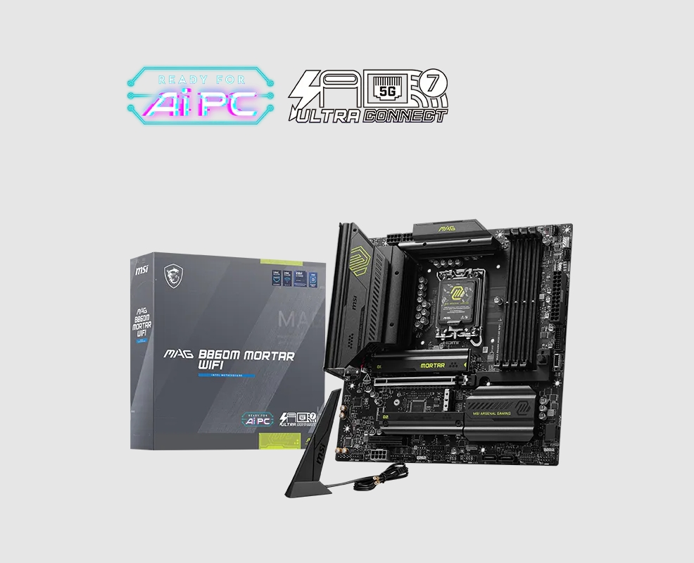 微星 MAG B860M MORTAR WIFI(ATX/3+2年保)
