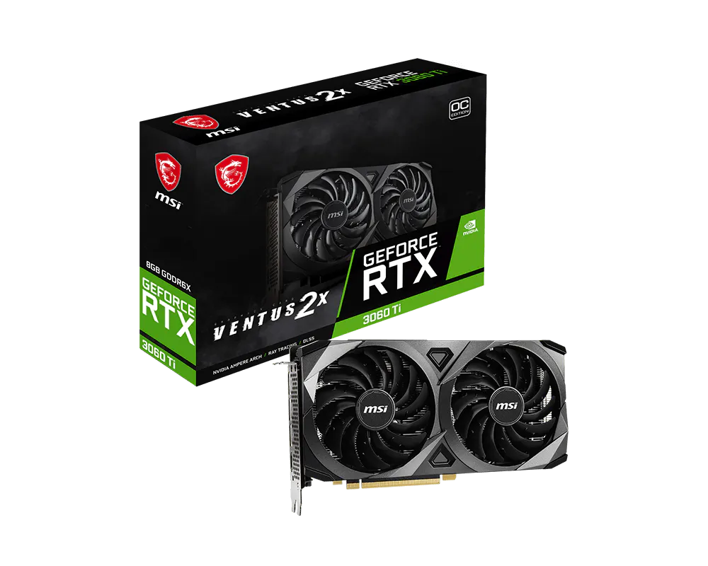 MSI 微星 GeForce RTX™ 3060 Ti VENTUS 2X 8GD6X OC 顯示卡 圖片 1
