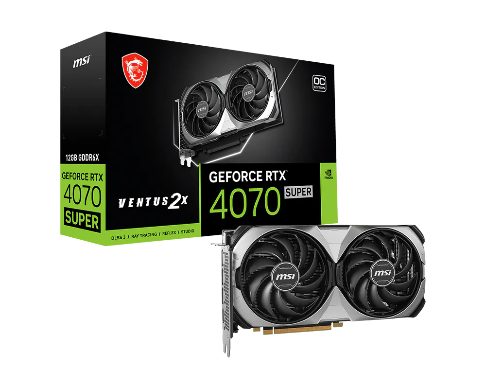 MSI 微星 GeForce RTX™ 4070 SUPER 12G VENTUS 2X OC 顯示卡 圖片 1