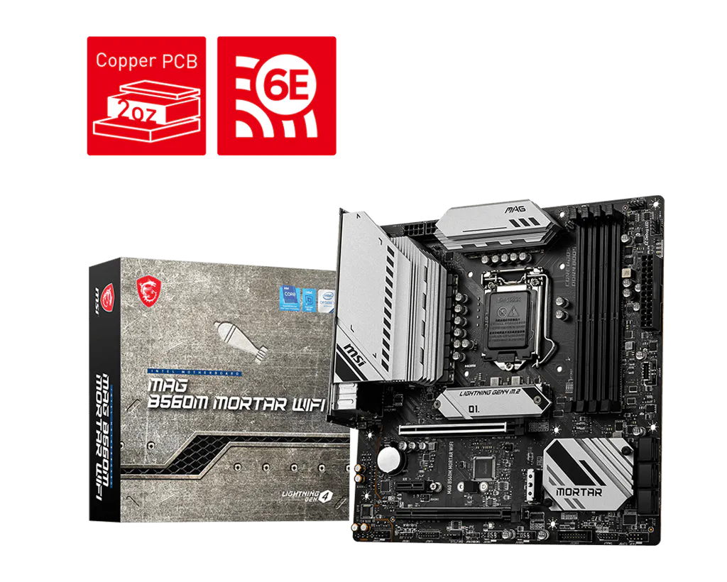 MSI 微星 MAG B560M MORTAR WIFI 主機板