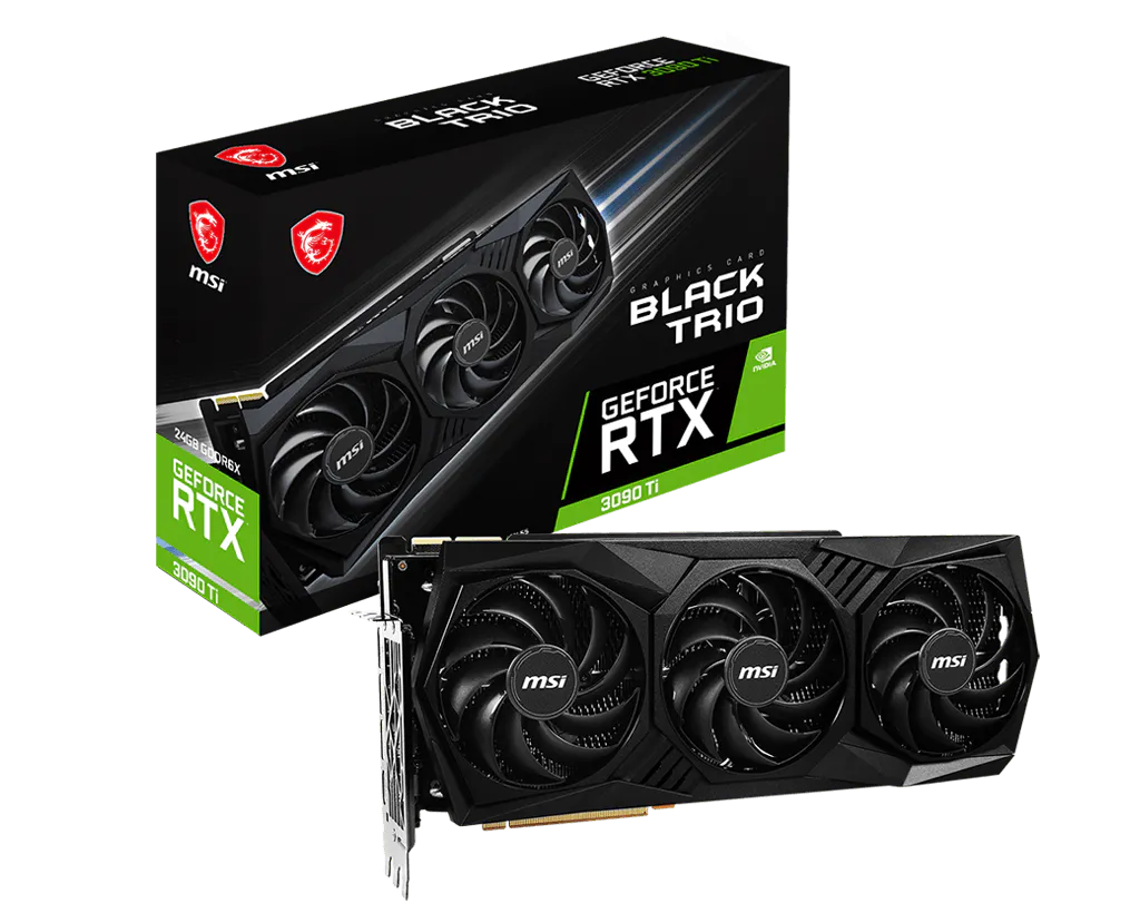 MSI 微星 GeForce RTX™ 3090 Ti Black TRIO 24G 顯示卡 圖片 1
