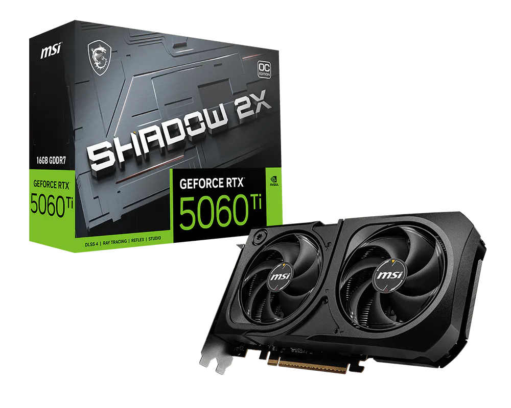 MSI 微星 GeForce RTX™ 5060 Ti 16G SHADOW 2X OC PLUS 顯示卡 圖片 1