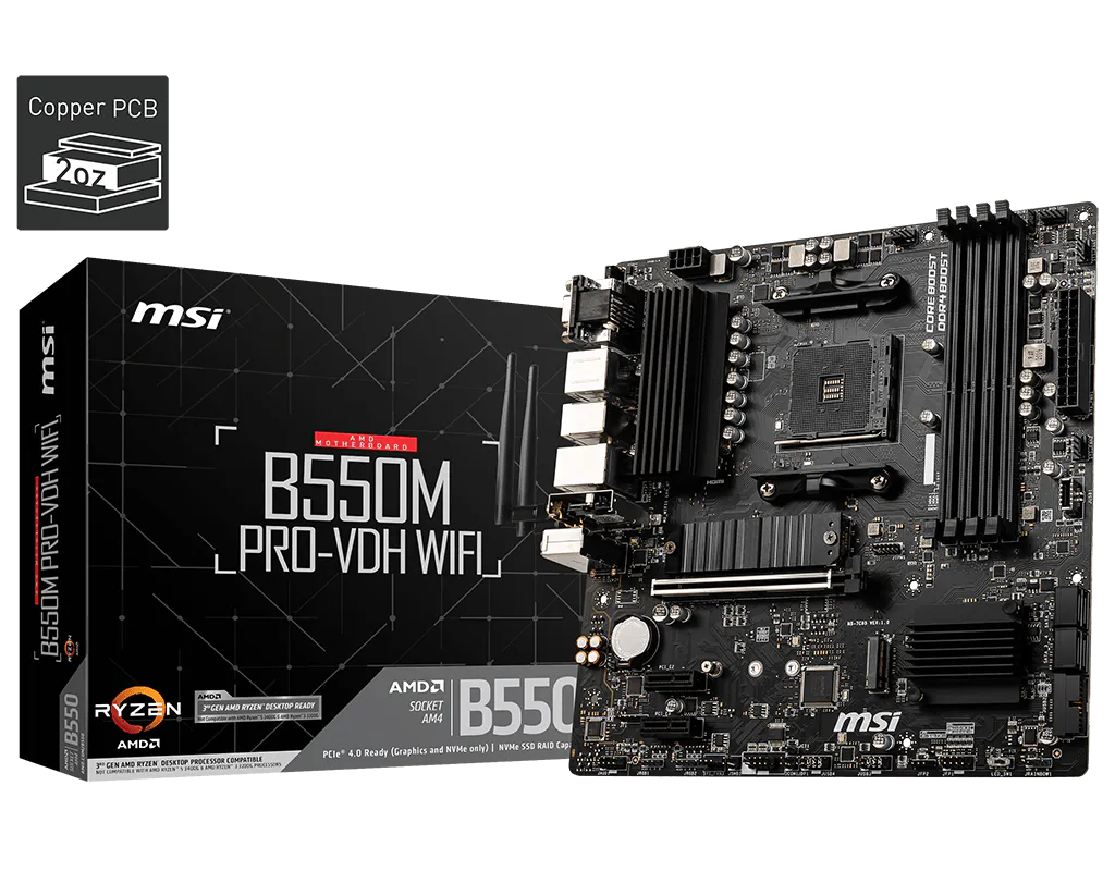 MSI 微星 B550M PRO-VDH WIFI 主機板