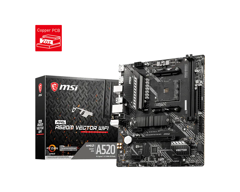 MSI 微星 MAG A520M VECTOR WIFI 主機板
