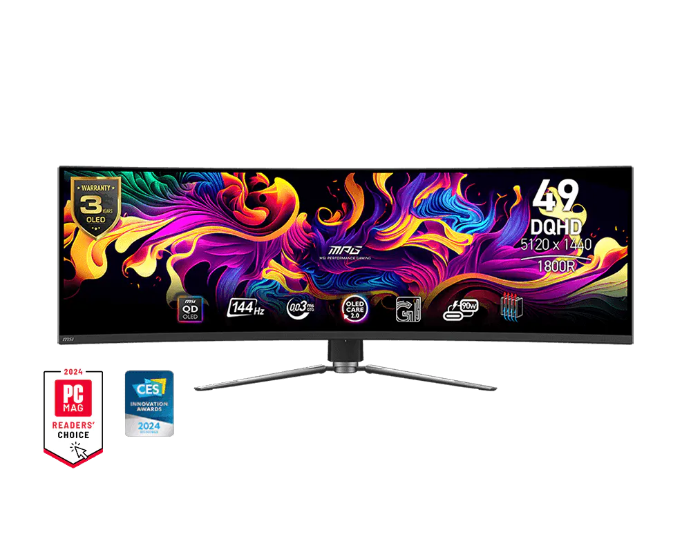 MSI 微星 MPG 491CQP QD-OLED 螢幕 圖片 1