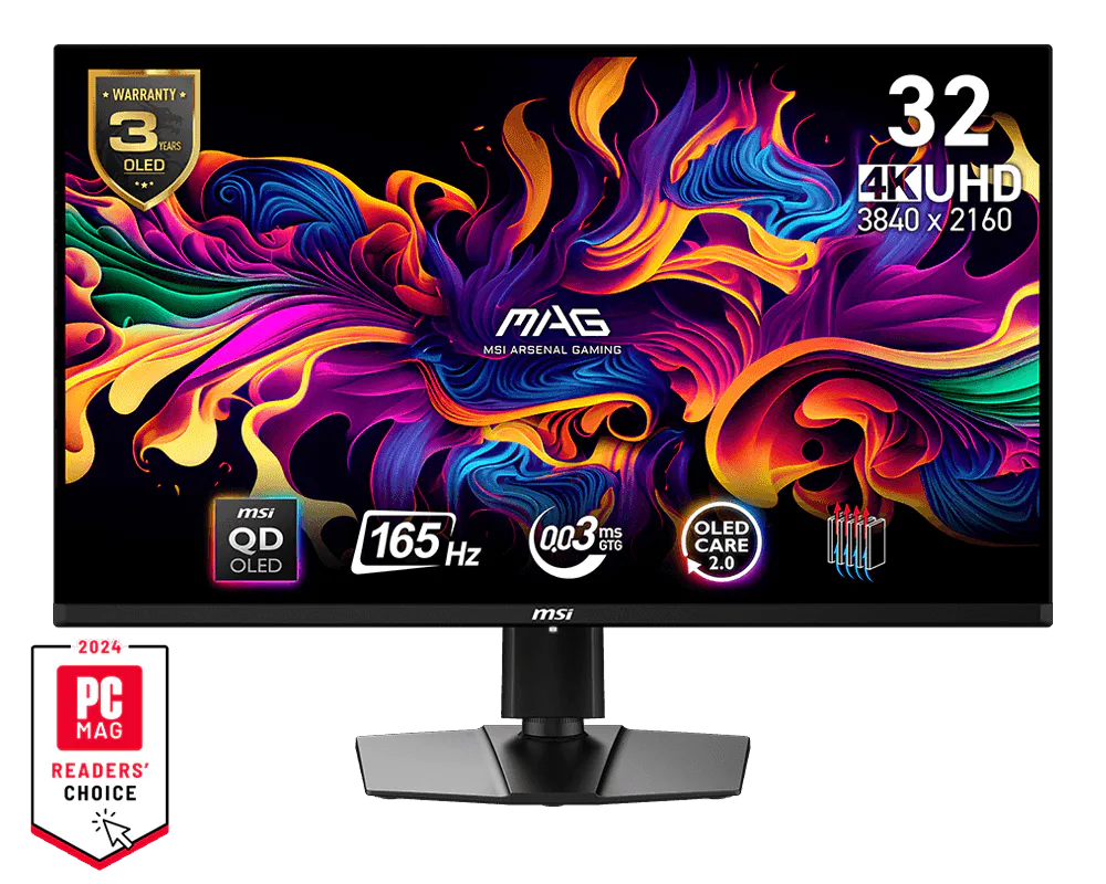 MSI 微星 MAG 321UP QD-OLED 螢幕 圖片 1