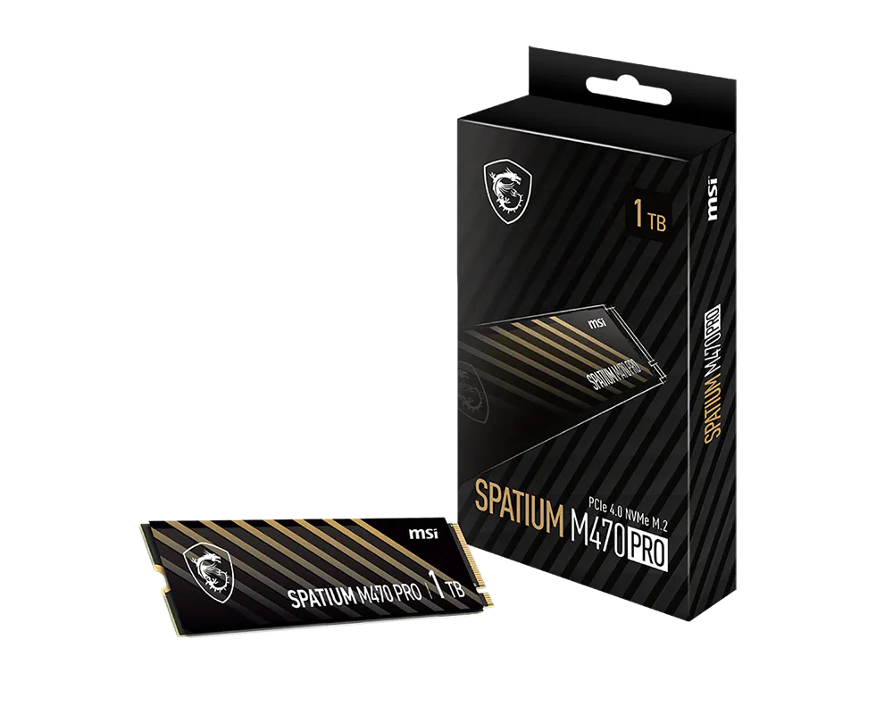 MSI 微星 SPATIUM M470 PRO PCIe 4.0 NVMe M.2 1TB 固態硬碟