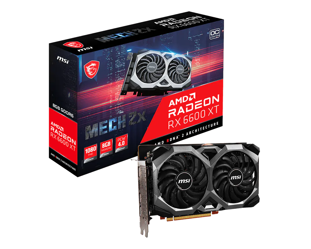 MSI 微星 Radeon™ RX 6600 XT MECH 2X 8G OCV1 顯示卡 圖片 1
