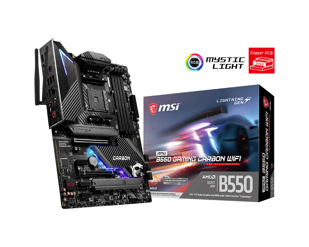 MSI 微星 MPG B550 GAMING CARBON WIFI 主機板