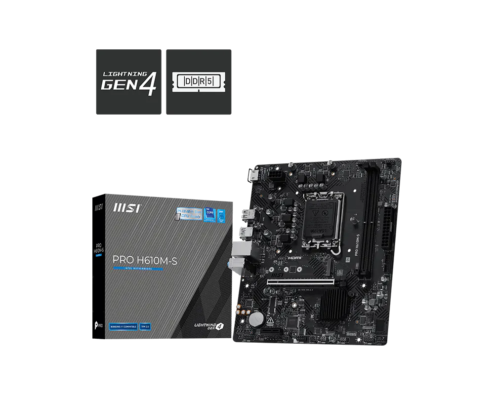 MSI 微星 PRO H610M-S 主機板