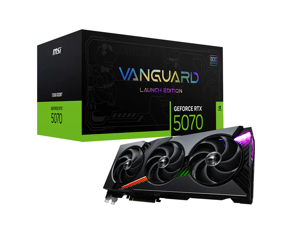 MSI 微星 GeForce RTX™ 5070 12G VANGUARD SOC LAUNCH EDITION 顯示卡 圖片 1