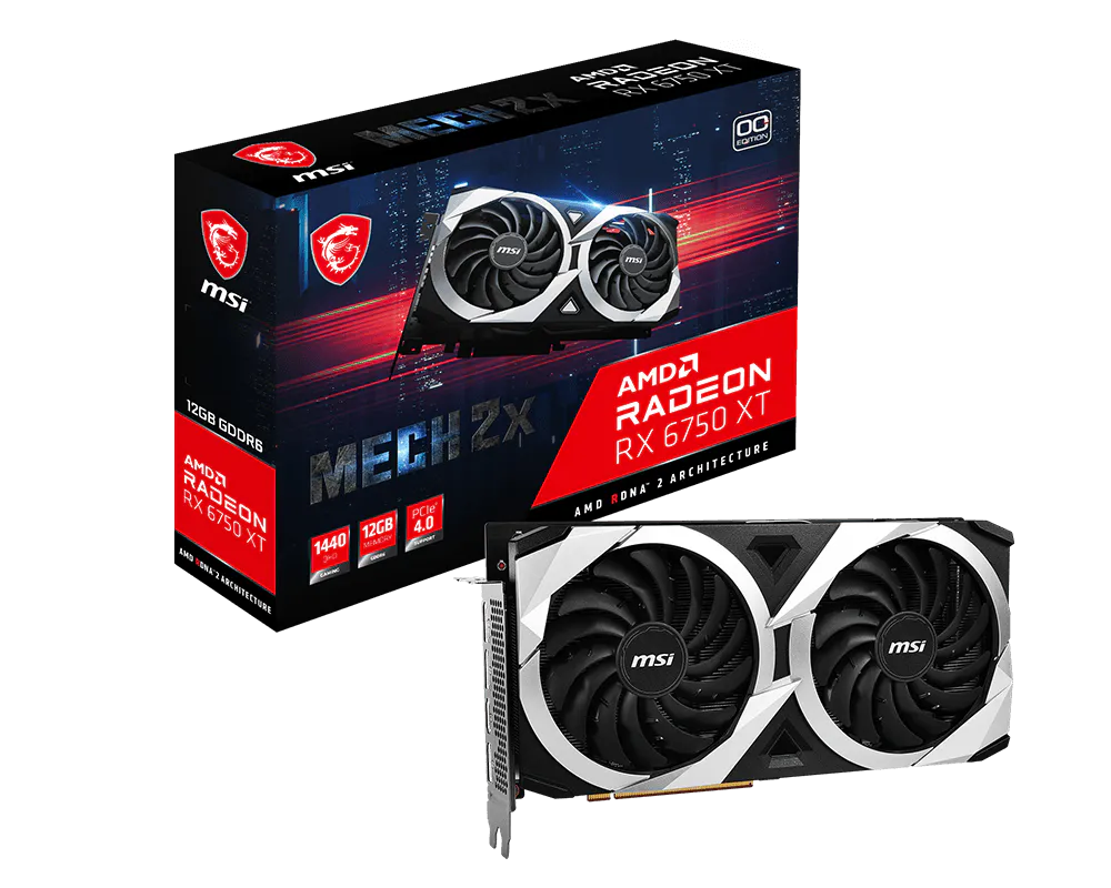 MSI 微星 Radeon™ RX 6750 XT MECH 2X 12G OC 顯示卡 圖片 1
