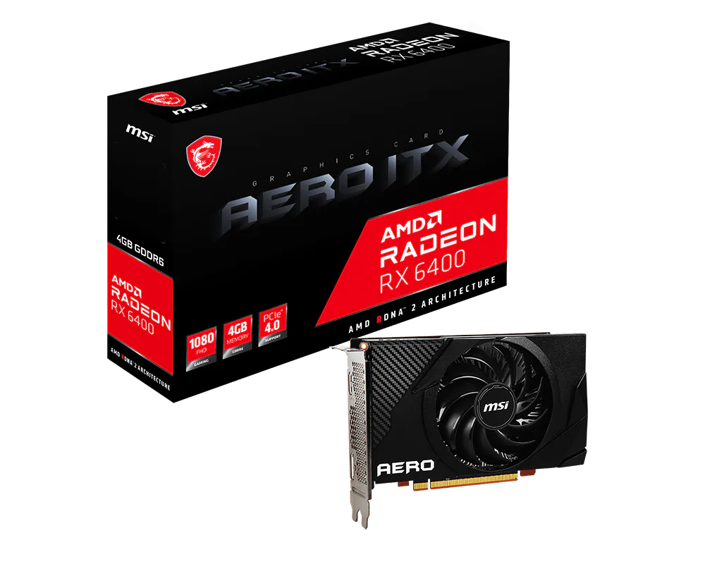 MSI 微星 Radeon™ RX 6400 AERO ITX 4G 顯示卡 圖片 1