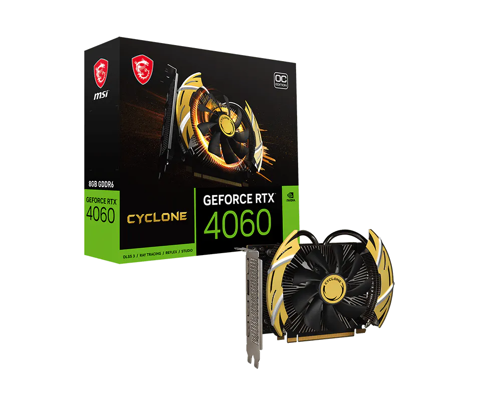 MSI 微星 GeForce RTX™ 4060 CYCLONE 8G OC 顯示卡 圖片 1