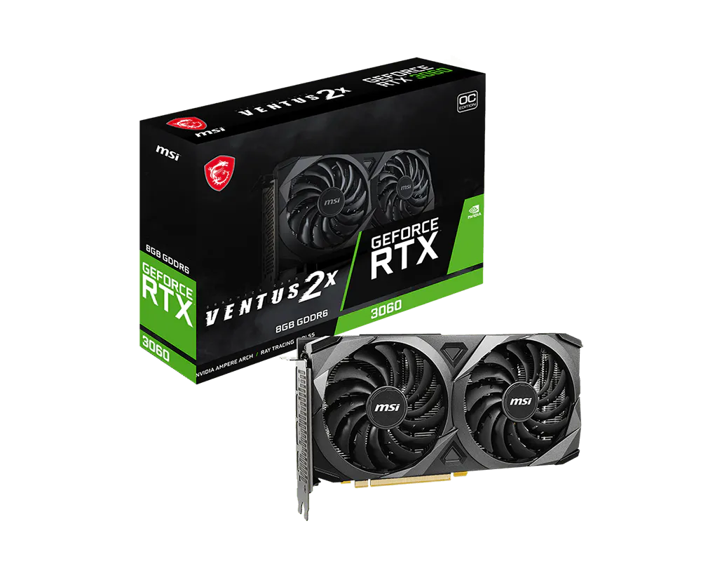 MSI 微星 GeForce RTX™ 3060 VENTUS 2X 8G OC 顯示卡 圖片 1