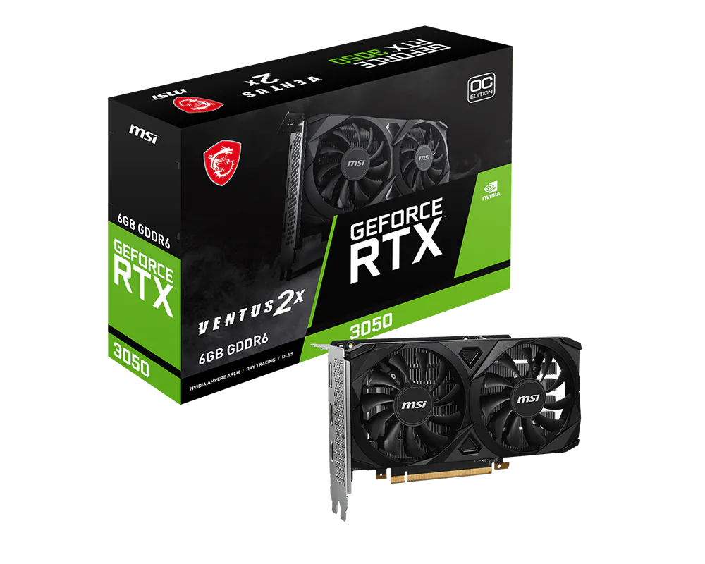 MSI 微星 GeForce RTX™ 3050 VENTUS 2X 6G OC 顯示卡 圖片 1