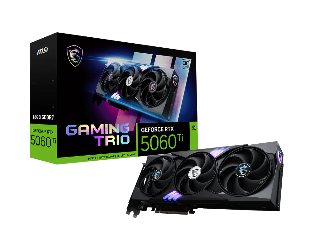 MSI 微星 GeForce RTX™ 5060 Ti 16G GAMING TRIO OC 顯示卡 圖片 1