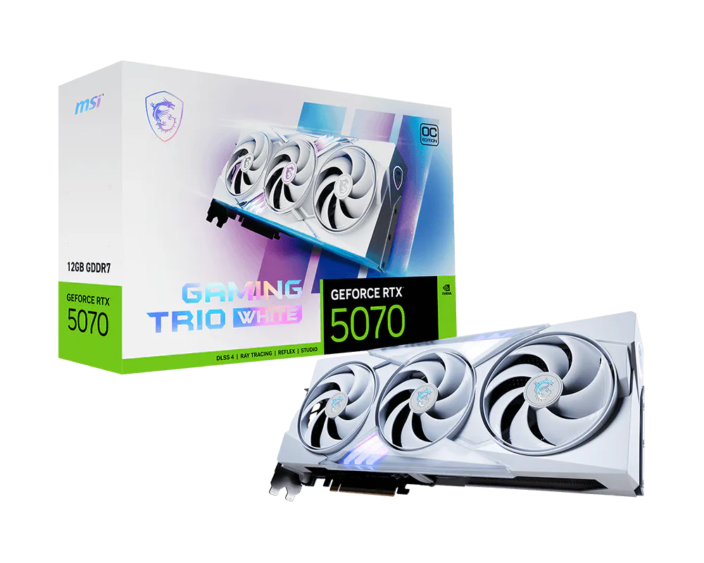MSI 微星 GeForce RTX™ 5070 12G GAMING TRIO OC WHITE 顯示卡 圖片 1