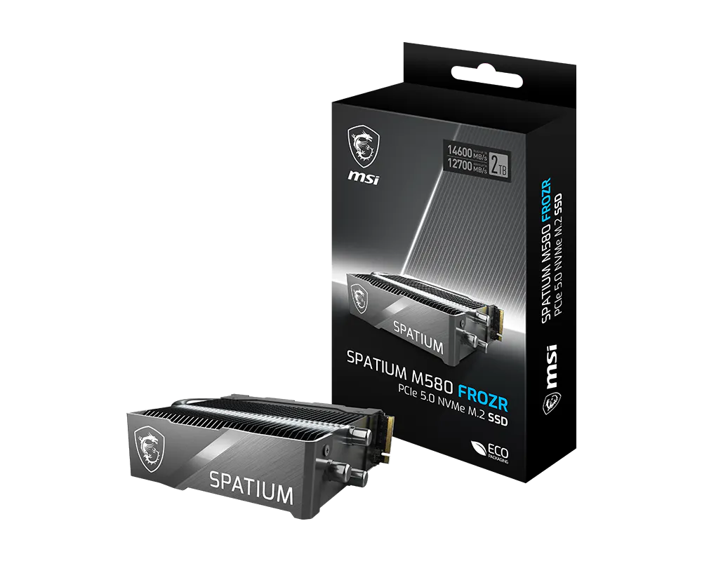 MSI 微星 SPATIUM M580 PCIe 5.0 NVMe M.2 FROZR 4TB 固態硬碟