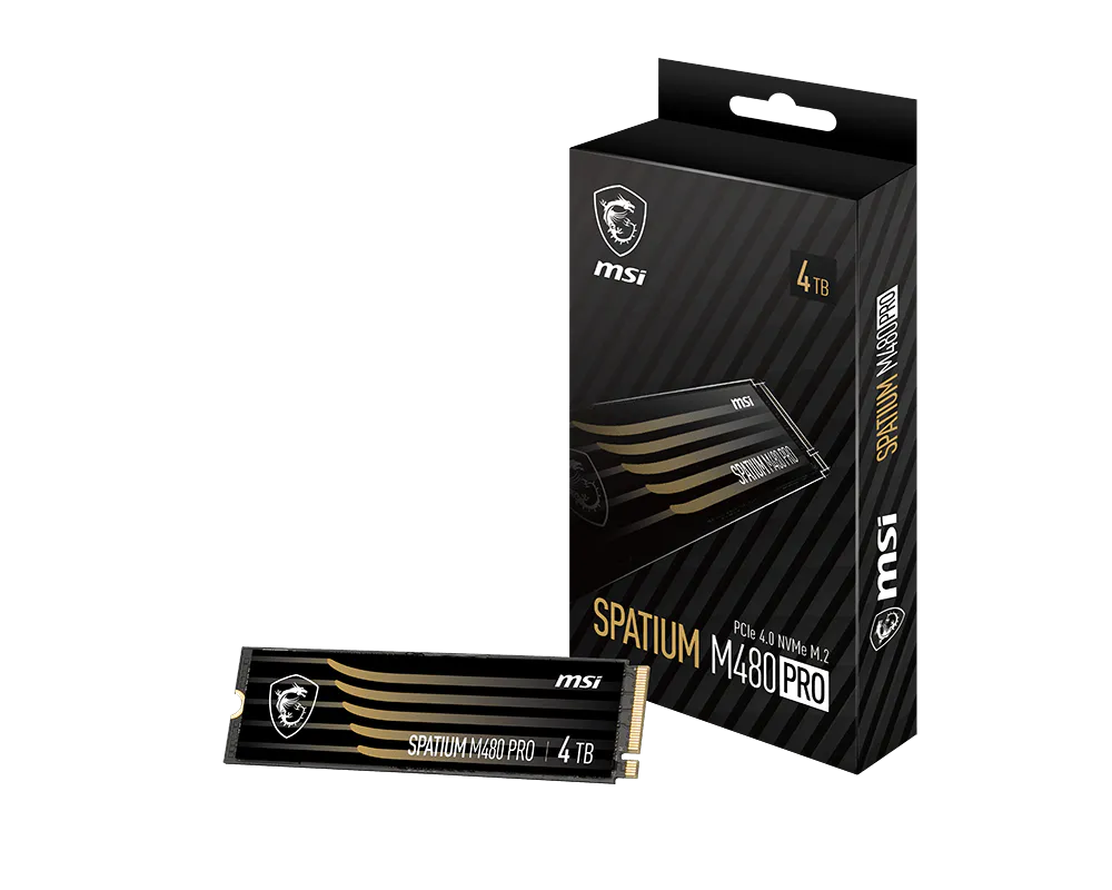 MSI 微星 SPATIUM M480 PRO PCIe 4.0 NVMe M.2 4TB 固態硬碟
