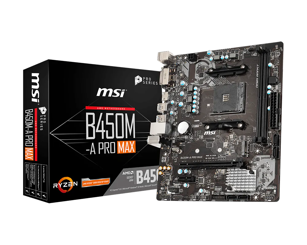 MSI 微星 B450M-A PRO MAX 主機板