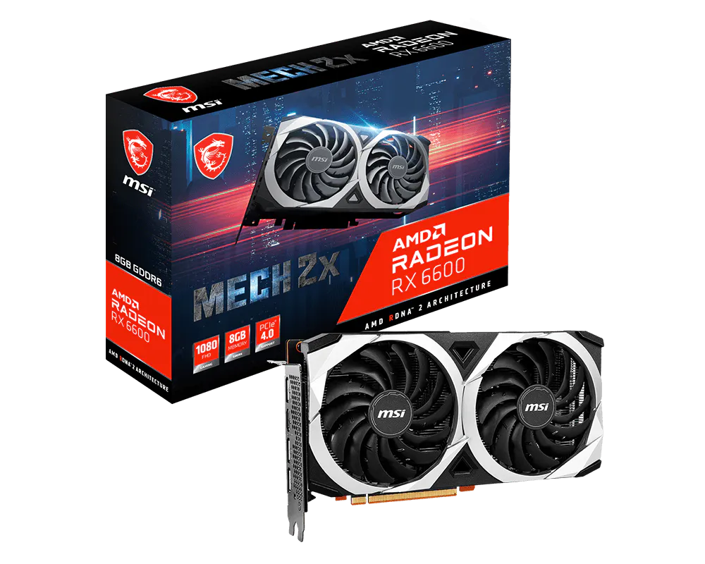 MSI 微星 Radeon™ RX 6600 MECH 2X 8G 顯示卡 圖片 1