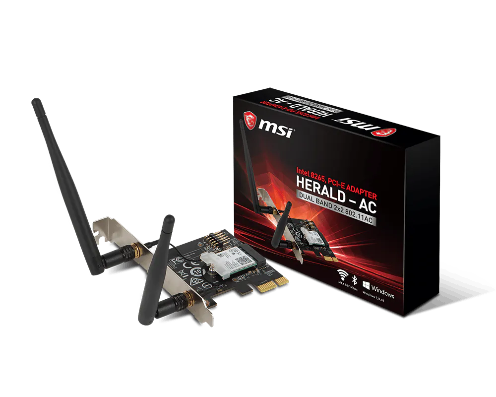 MSI 微星 HERALD-AC INTEL AC8265 Wi-Fi 無線網路擴充卡 圖片 1