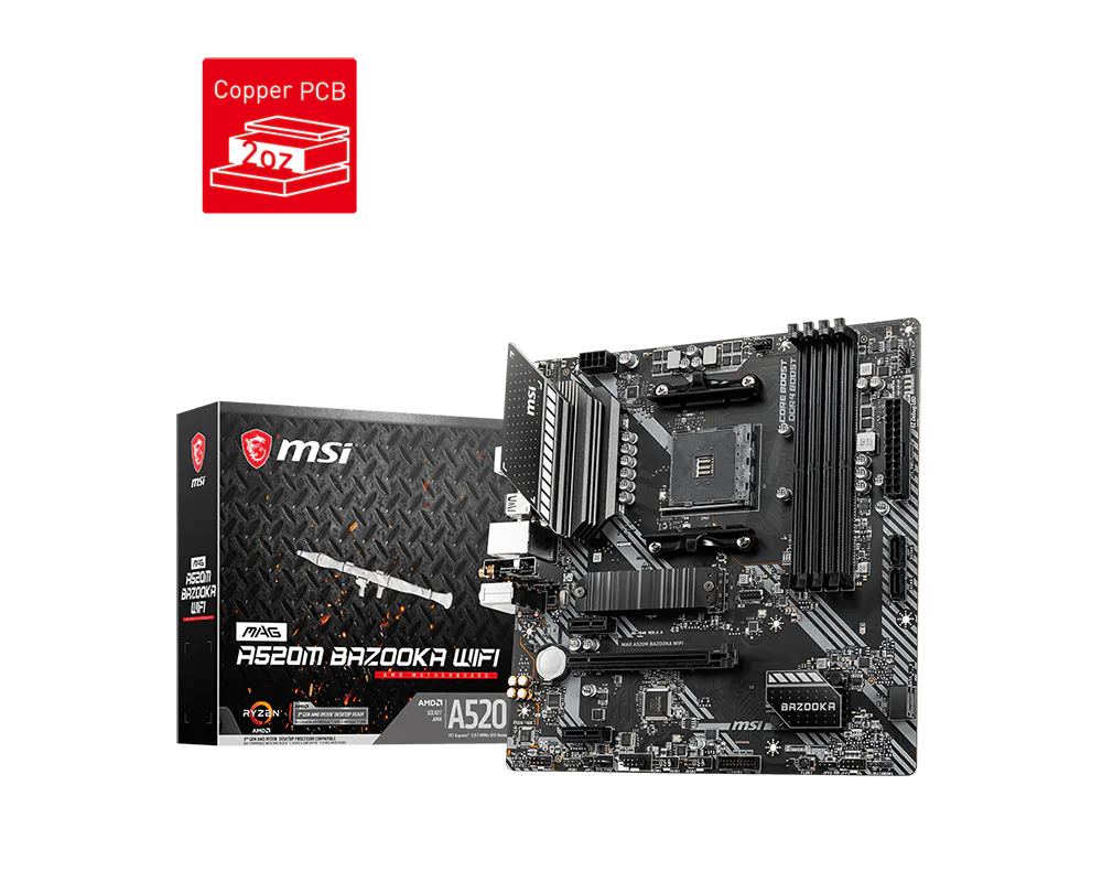 MSI 微星 MAG A520M BAZOOKA WIFI 主機板