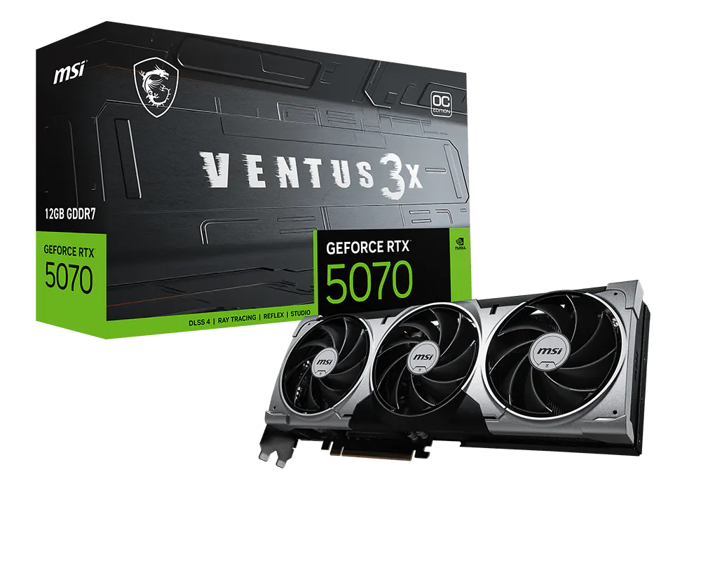 MSI 微星 GeForce RTX™ 5070 12G VENTUS 3X OC 顯示卡 圖片 1
