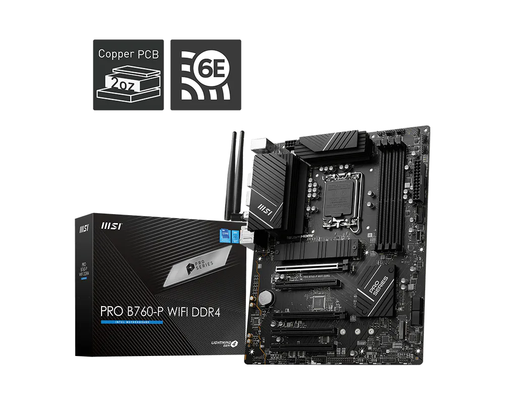 MSI 微星 PRO B760-P WIFI DDR4 主機板 圖片 1