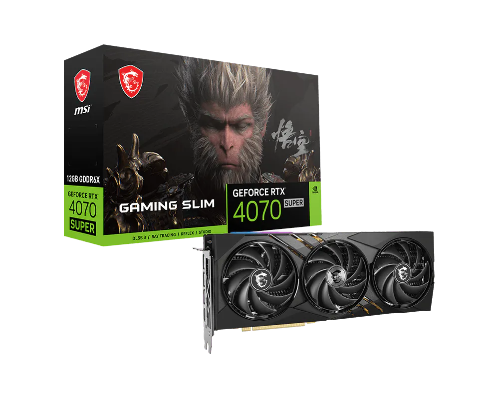 MSI 微星 GeForce RTX™ 4070 SUPER 12G GAMING SLIM WUKONG EDITION 顯示卡 圖片 1