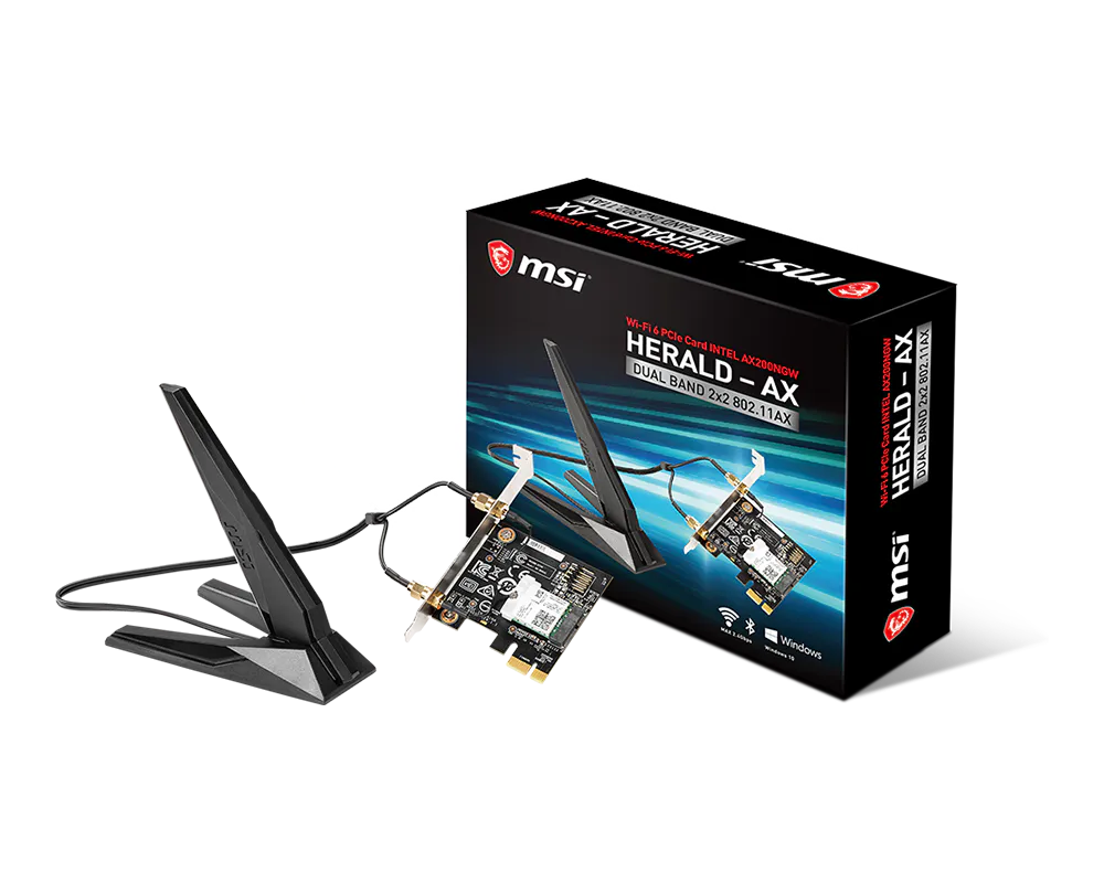 MSI 微星 HERALD-AX INTEL AX200NGW WI-FI 6 無線網路擴充卡 圖片 1
