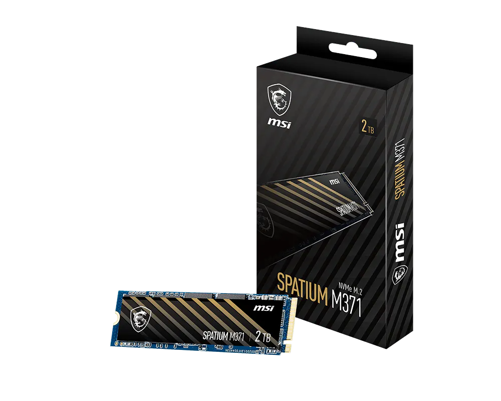 MSI 微星 SPATIUM M371 NVMe M.2 2TB 固態硬碟 圖片 1