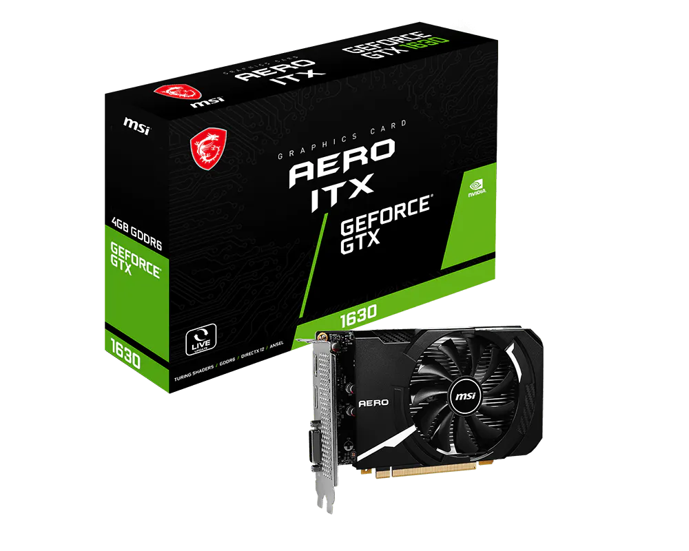MSI 微星 GeForce® GTX 1630 AERO ITX 4G 顯示卡 圖片 1