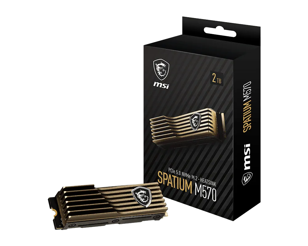 MSI 微星 SPATIUM M570 PCIe 5.0 NVMe M.2 1TB HS 固態硬碟