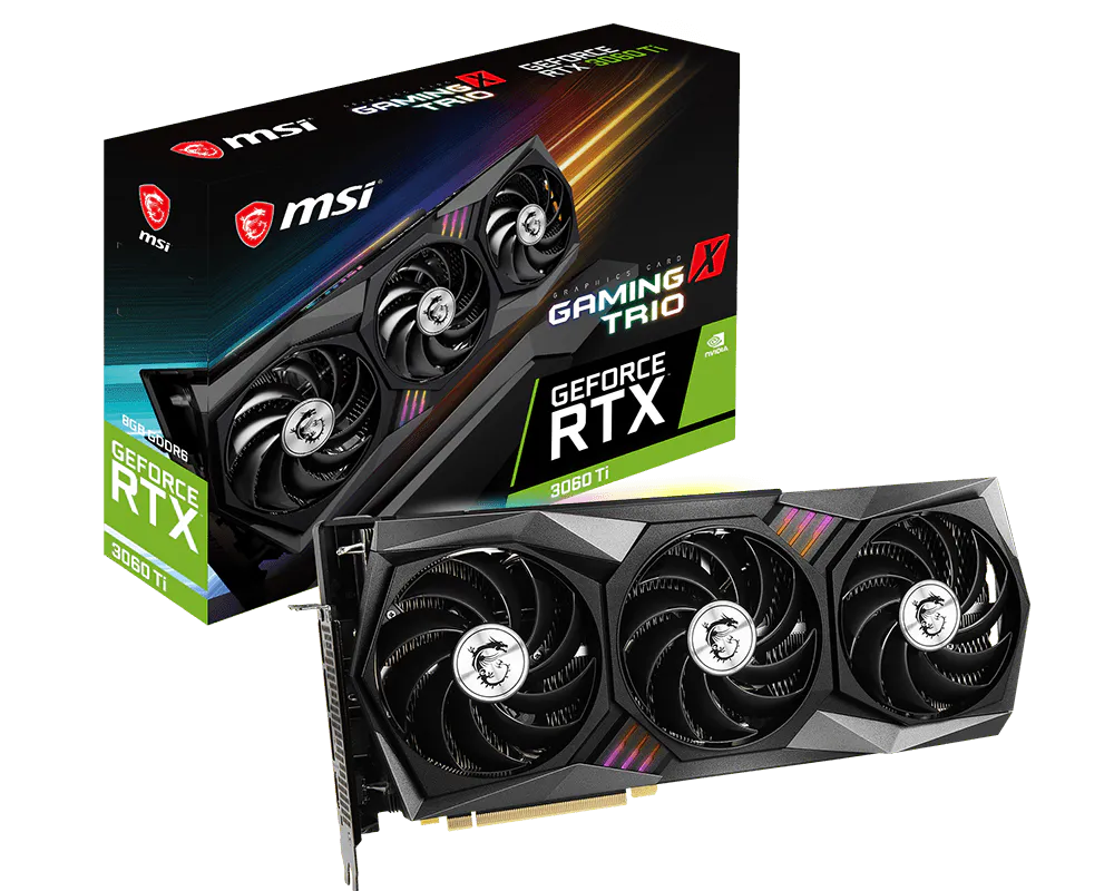 MSI 微星 GeForce RTX™ 3060 Ti GAMING X TRIO 顯示卡 圖片 1