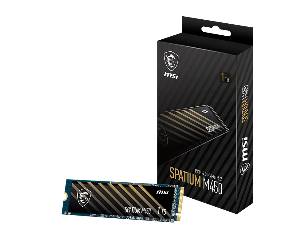MSI 微星 SPATIUM M450 PCIe 4.0 NVMe M.2 500GB V1 固態硬碟