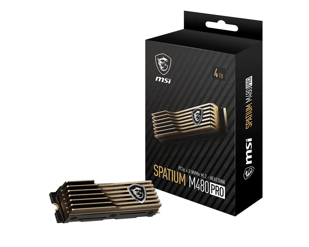 MSI 微星 SPATIUM M480 PRO PCIe 4.0 NVMe M.2 2TB HS 固態硬碟