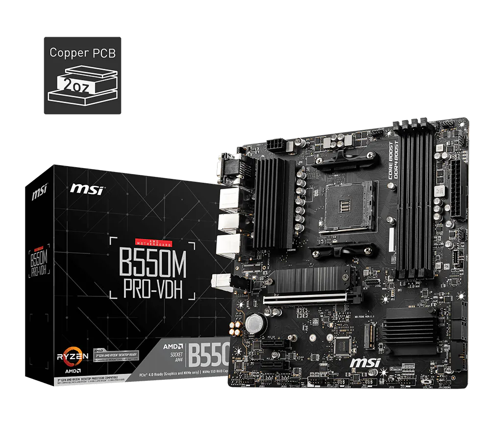 MSI 微星 B550M PRO-VDH 主機板
