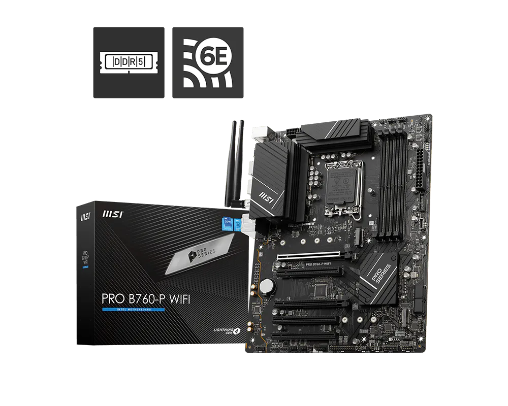 MSI 微星 PRO B760-P WIFI 主機板 圖片 1