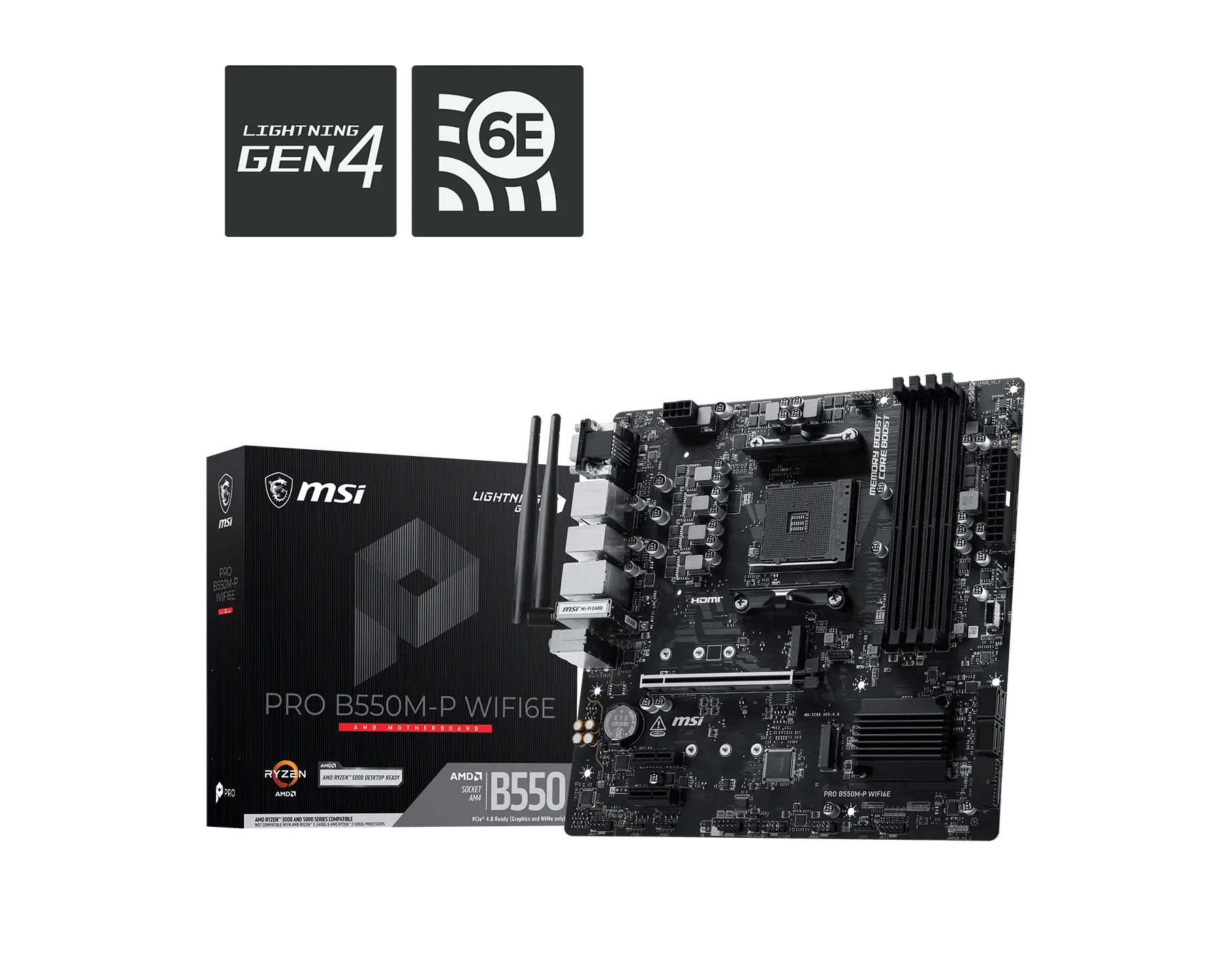 MSI 微星 PRO B550M-P WIFI6E 主機板
