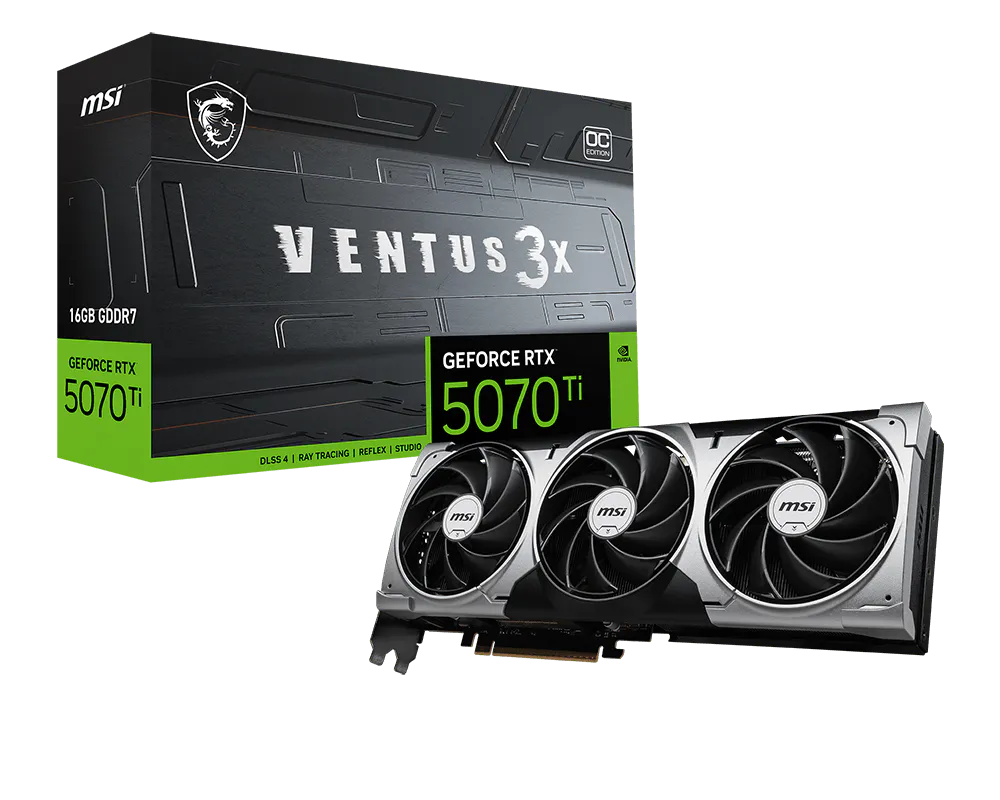 MSI 微星 GeForce RTX™ 5070 Ti 16G VENTUS 3X OC 顯示卡 圖片 1