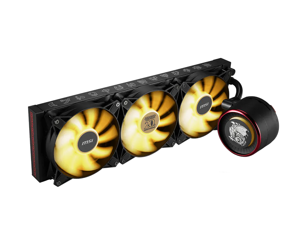 MSI 微星 MAG CORELIQUID E360 MONSTER HUNTER EDITION 一體式 CPU 水冷散熱器 圖片 1