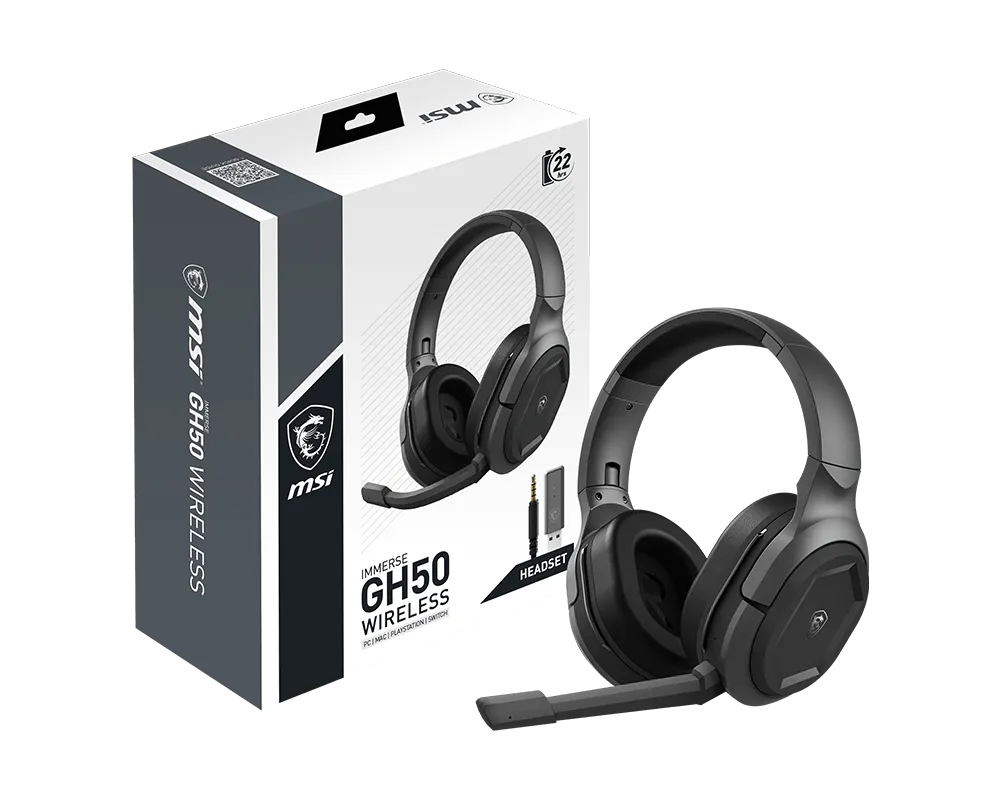 MSI 微星 IMMERSE GH50 WIRELESS 電競耳機 圖片 1