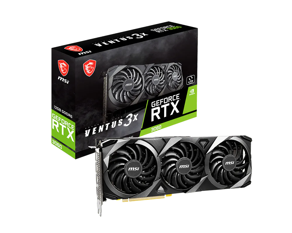 MSI 微星 GeForce RTX™ 3060 VENTUS 3X 12G 顯示卡 圖片 1