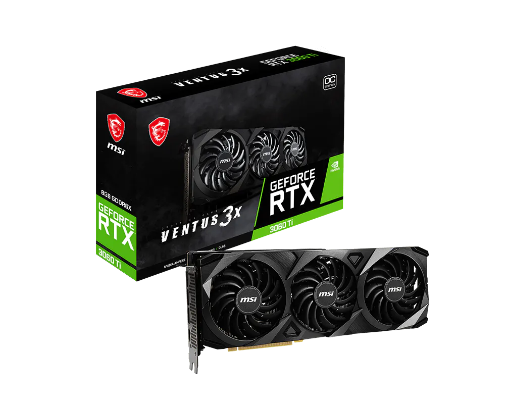 MSI 微星 GeForce RTX™ 3060 Ti VENTUS 3X 8GD6X OC 顯示卡 圖片 1