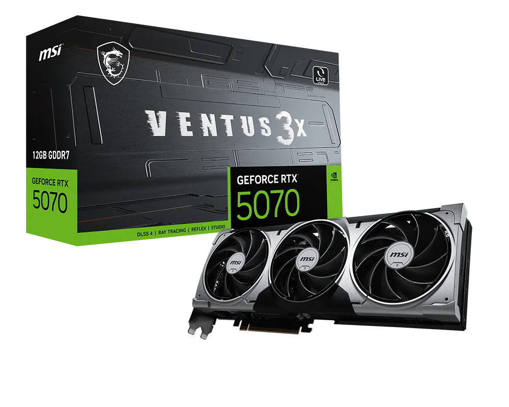 MSI 微星 GeForce RTX™ 5070 12G VENTUS 3X 顯示卡 圖片 1