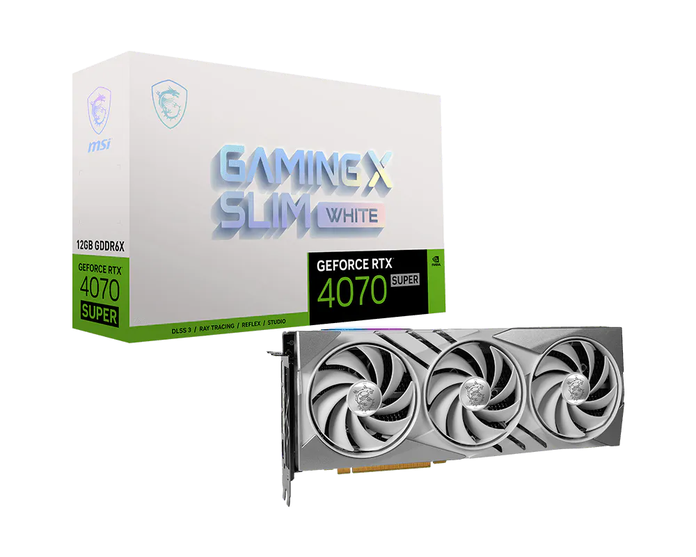 MSI 微星 GeForce RTX™ 4070 SUPER 12G GAMING X SLIM WHITE 顯示卡 圖片 1