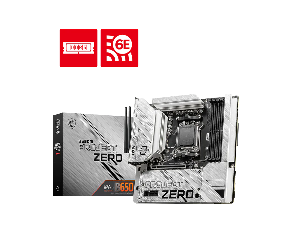 MSI 微星 B650M PROJECT ZERO 主機板